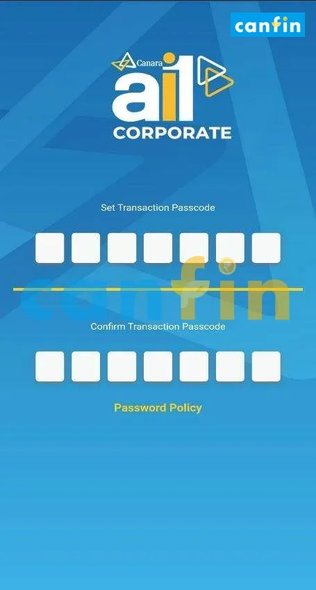 Canara Ai1 Corporate App Transaction Passcode